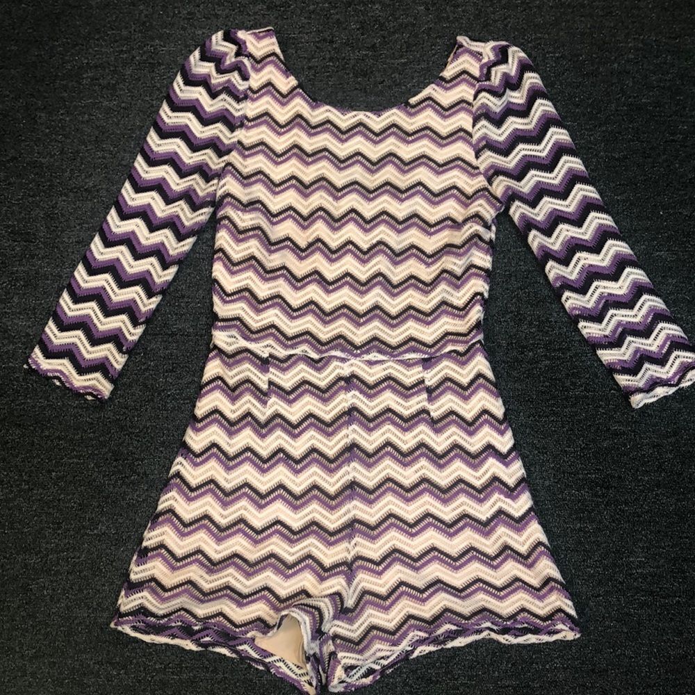Ark & Co. Chevron Romper